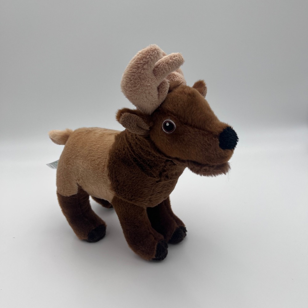 Wild Republic Elk Plush Standing Stuffed Animal Brown 8 Inch Wildlife Toy